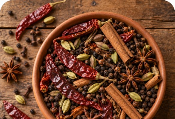Assorted whole spices